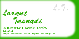 lorant tasnadi business card